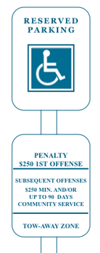 NJ Handicap Parking Tow Away Zone